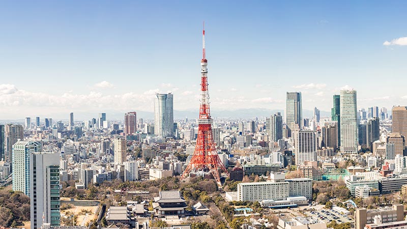 Gambar keindahan kota dan landmasrk ikinik di Tokyo mendorong orang untuk melakukan trip ke Tokyo